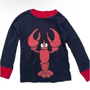 Lazy One Toddler Long Sleeve Navy Shirt With Lobster Size 2T